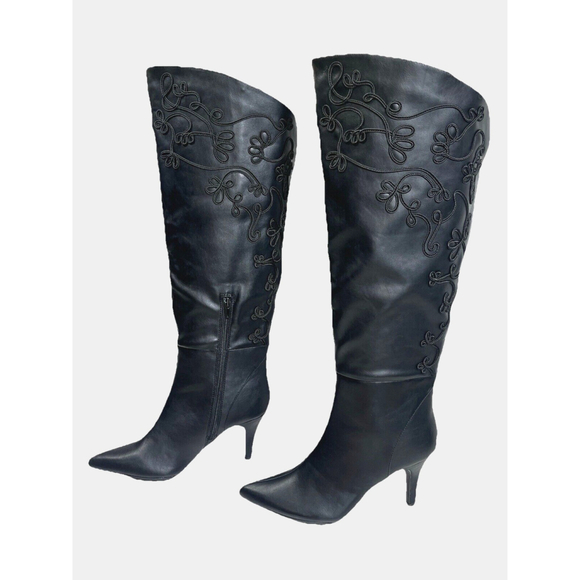 Cloudwalkers Shoes - Cloudwalkers Womens Black Tall Boots Sz 8.5 Wide Calf‎ Steampunk Renocore Frozen
